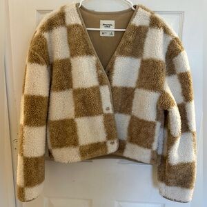 Abercrombie and Fitch Fleece Checkered Jacket